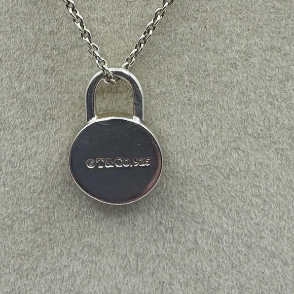 Tiffany & Co. Round Lock Sterling Silver & Diamond Pendant